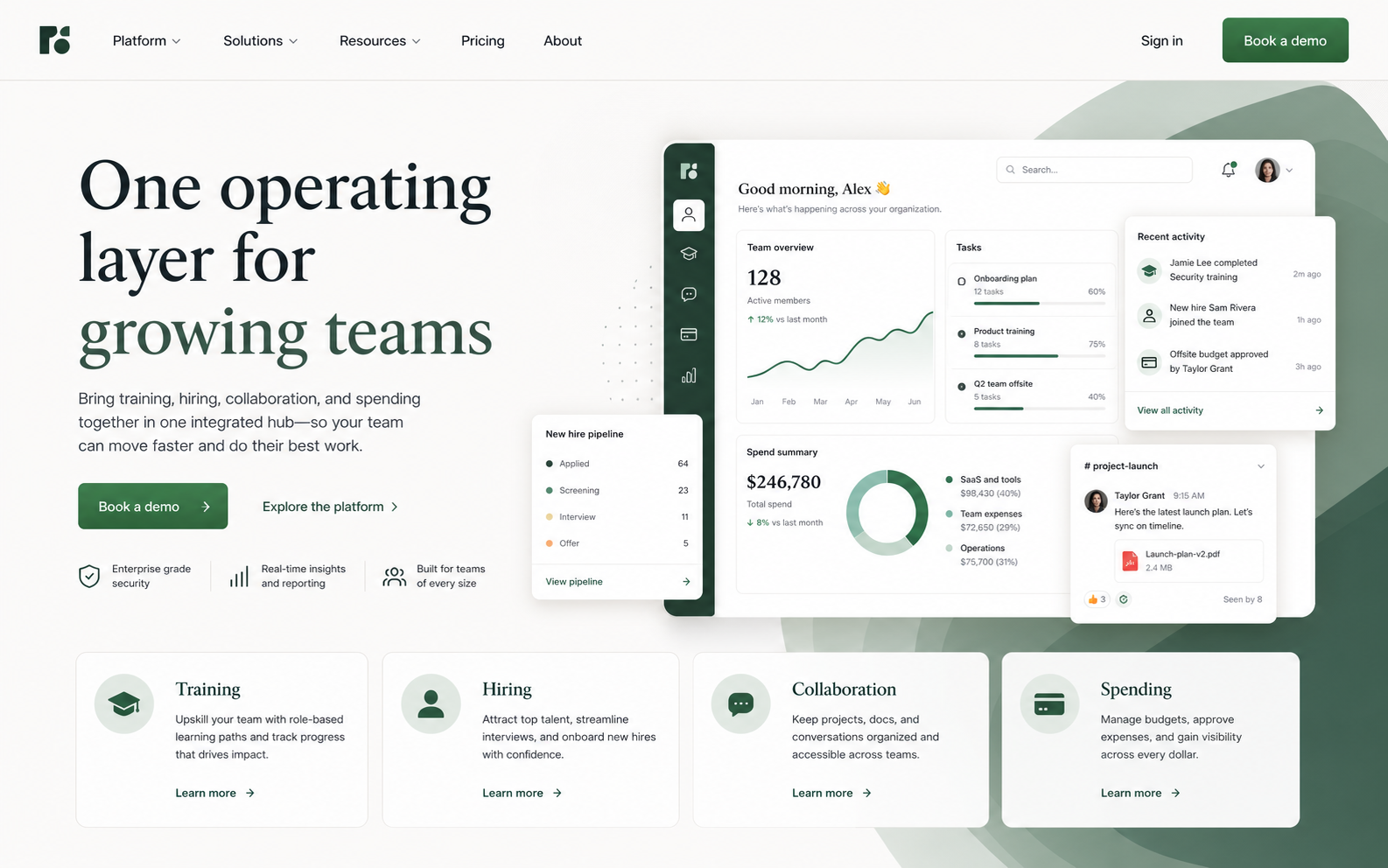 Suite website and product overview screen