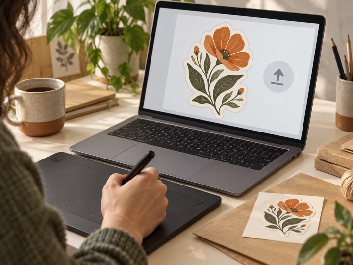 Add print-ready artwork or request design support screen